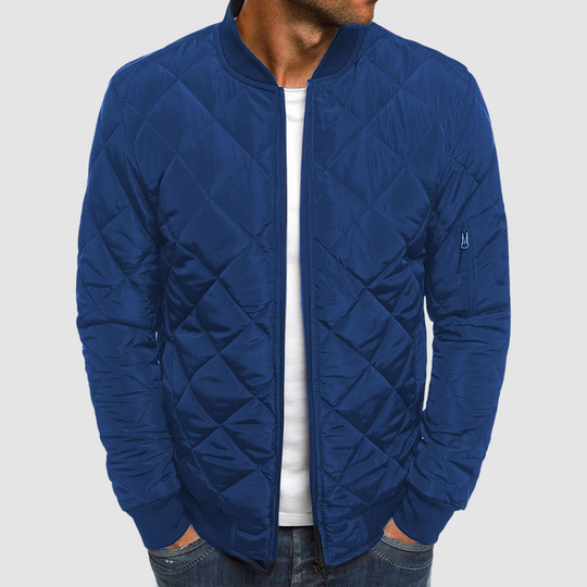 Herren Bomber Steppjacke - Reißverschluss vorne & Taschen an den Ärmeln