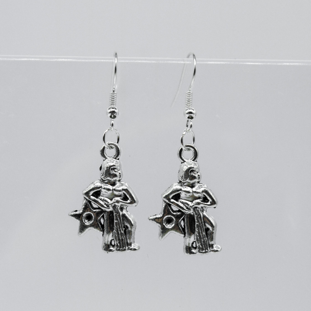 Silver Earrings With Zodiac Symbol Charm | Shop Nory