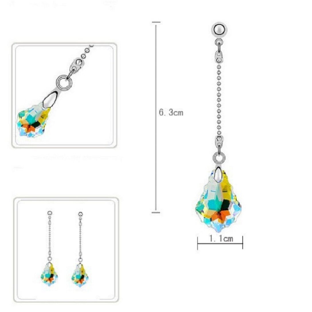 Tropfenförmige Kristallhalskette Anhänger & Ohrring Sets | Shop Nory