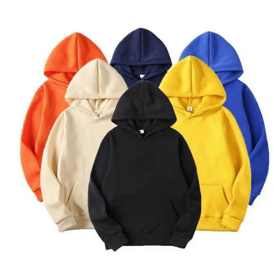 Unifarbener Kapuzenpullover Aus Baumwolle Für Frauen