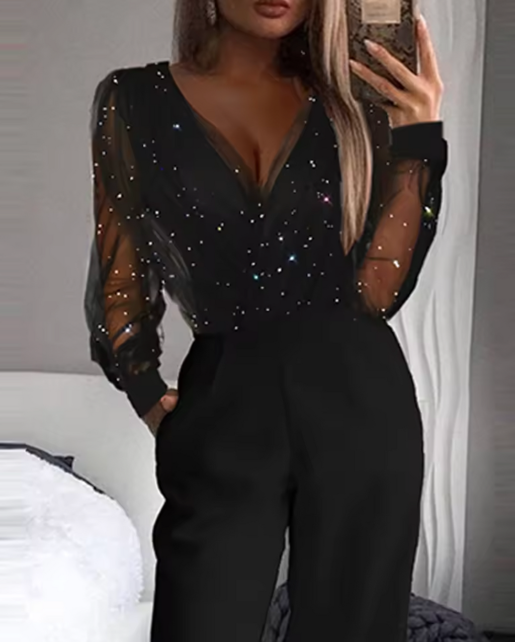 Shopnory | Eleganter Mesh-Overall