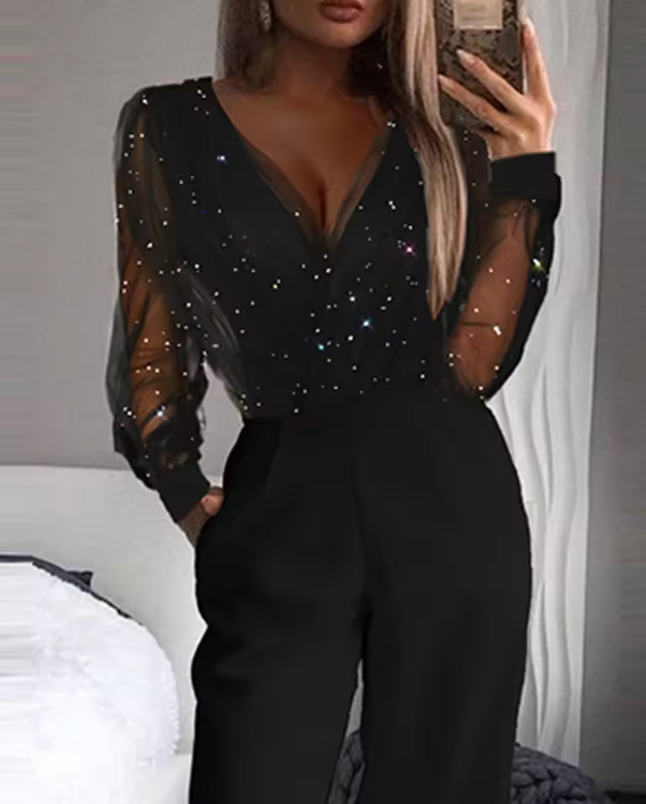 Shopnory | Eleganter Mesh-Overall