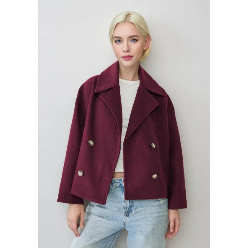 ShopNory | Jacke Kurz Doppelreiher Schicke Oberbekleidung