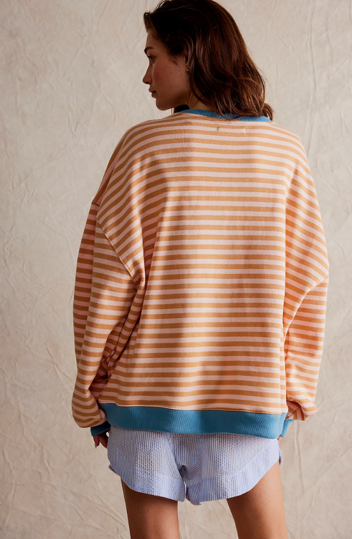 ShopNory | Oversized Gestreiftes Damen Sweatshirt