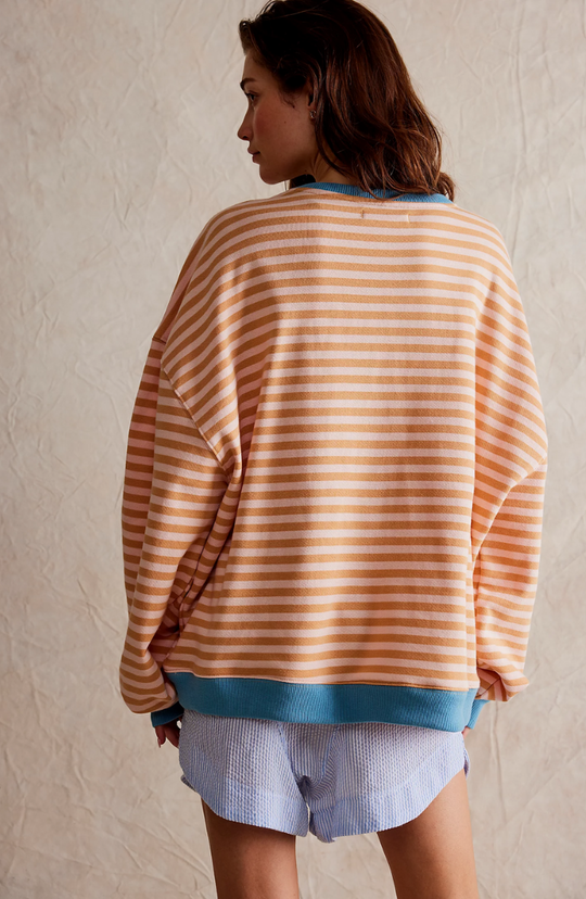 ShopNory | Oversized Gestreiftes Damen Sweatshirt
