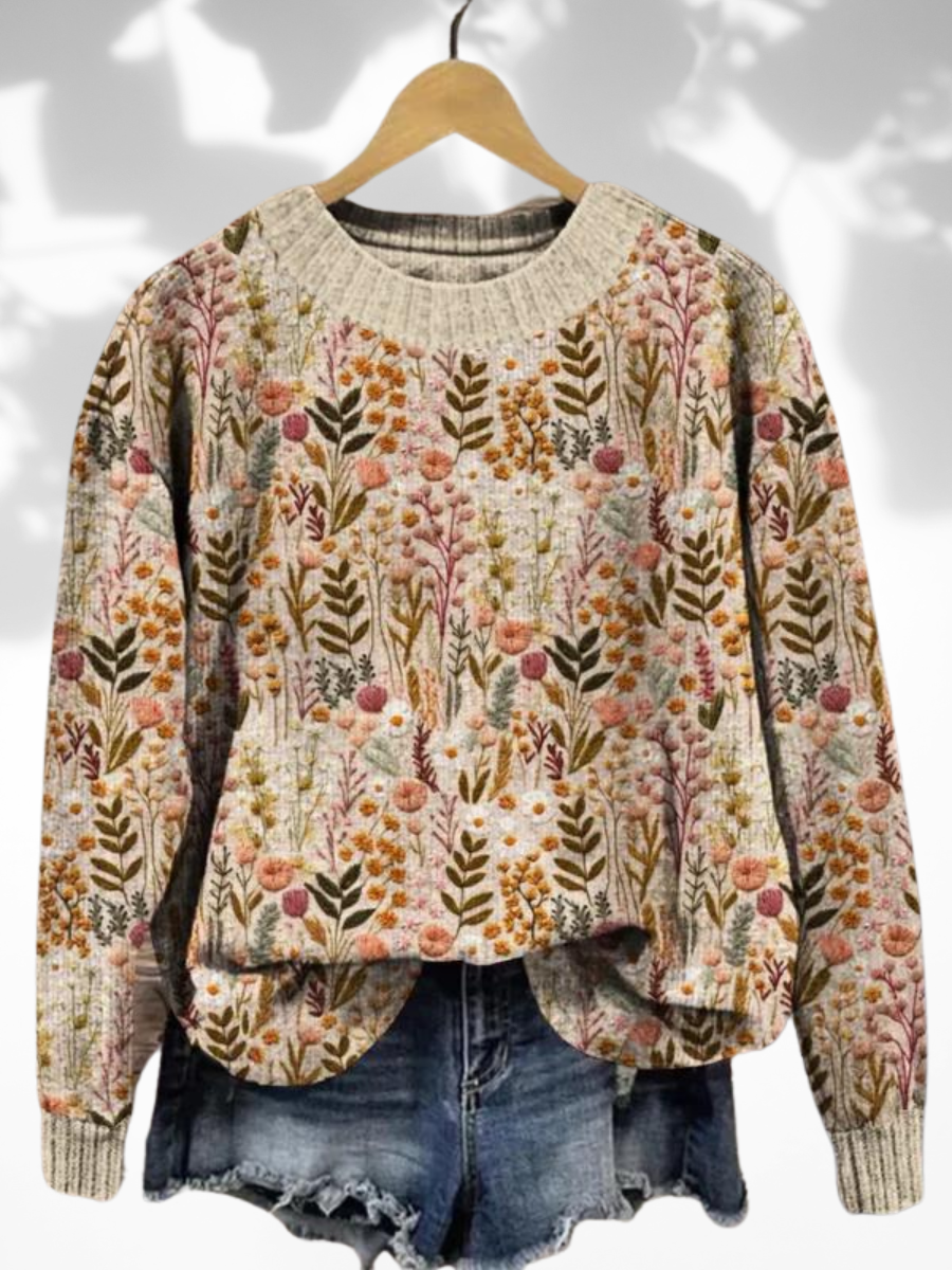 Pullover mit floralem Muster