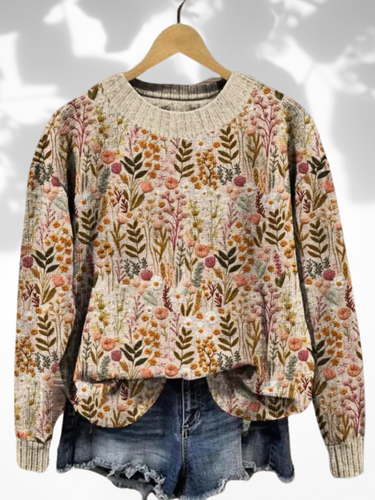 Pullover mit floralem Muster