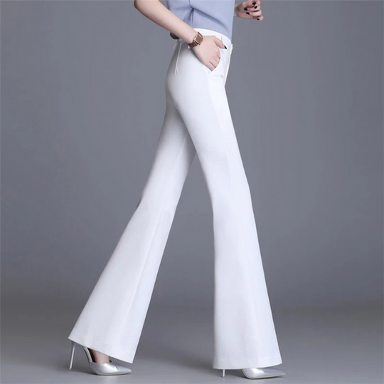 Elegante Enganliegende Hohe Taille Flared Hosen