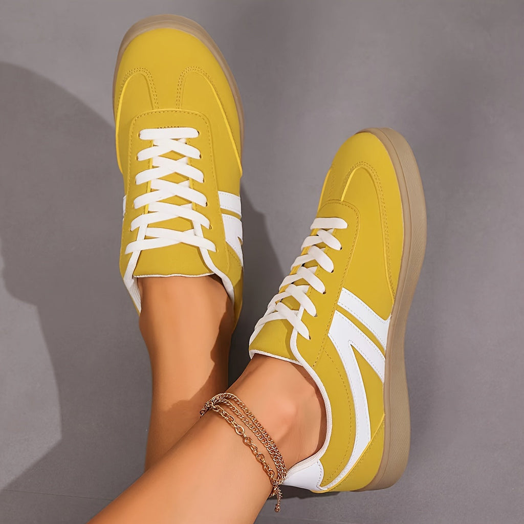 Bequeme Damensneaker In Einfarbigen Farben