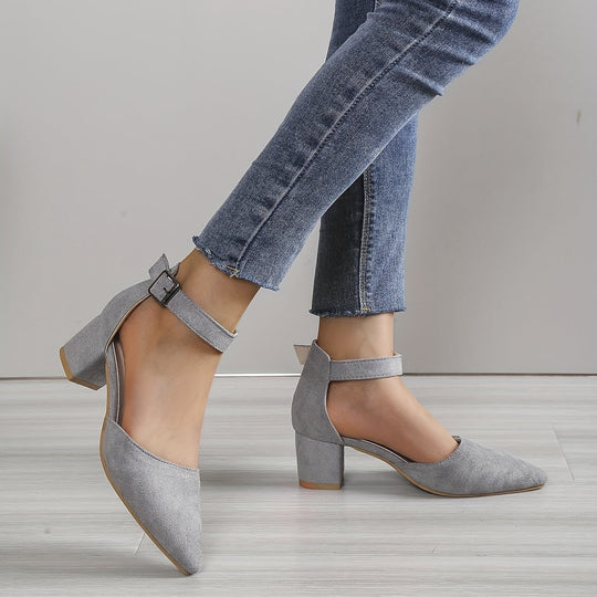 Damen Sandalen mit Blockabsatz Schnürung, mit Knöchelriemen, Elegant