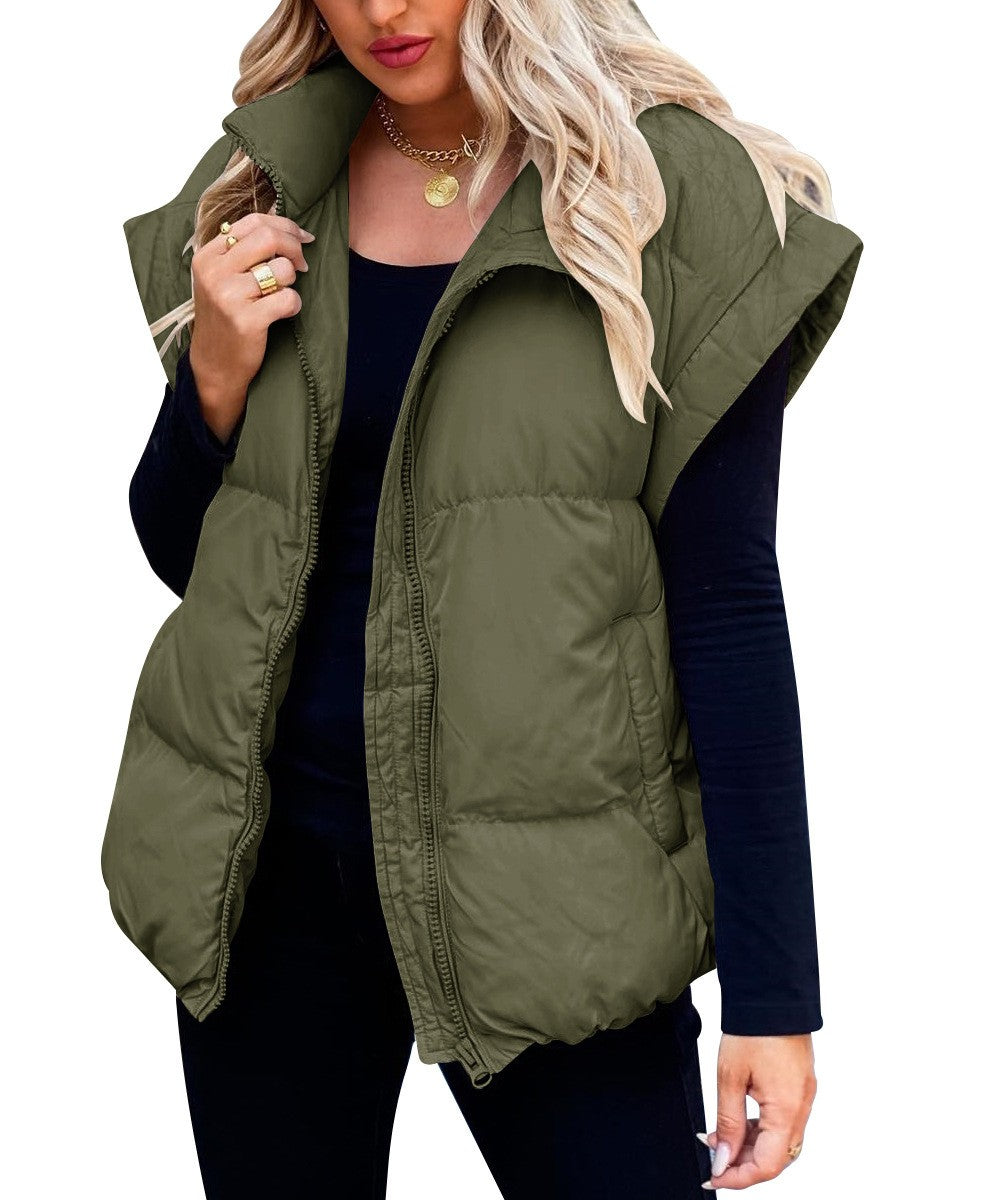 Damen gestepptes ärmelloses Vest