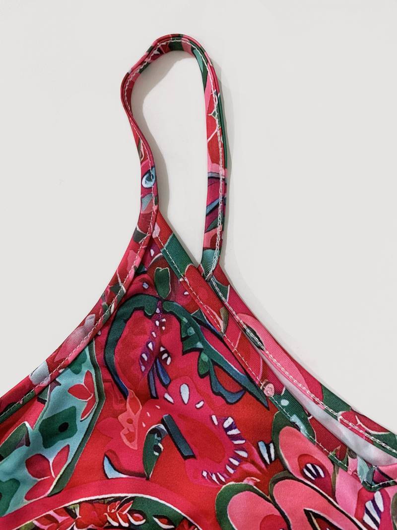 Ärmelloses Cami-Kleid Im Urlaubsstil