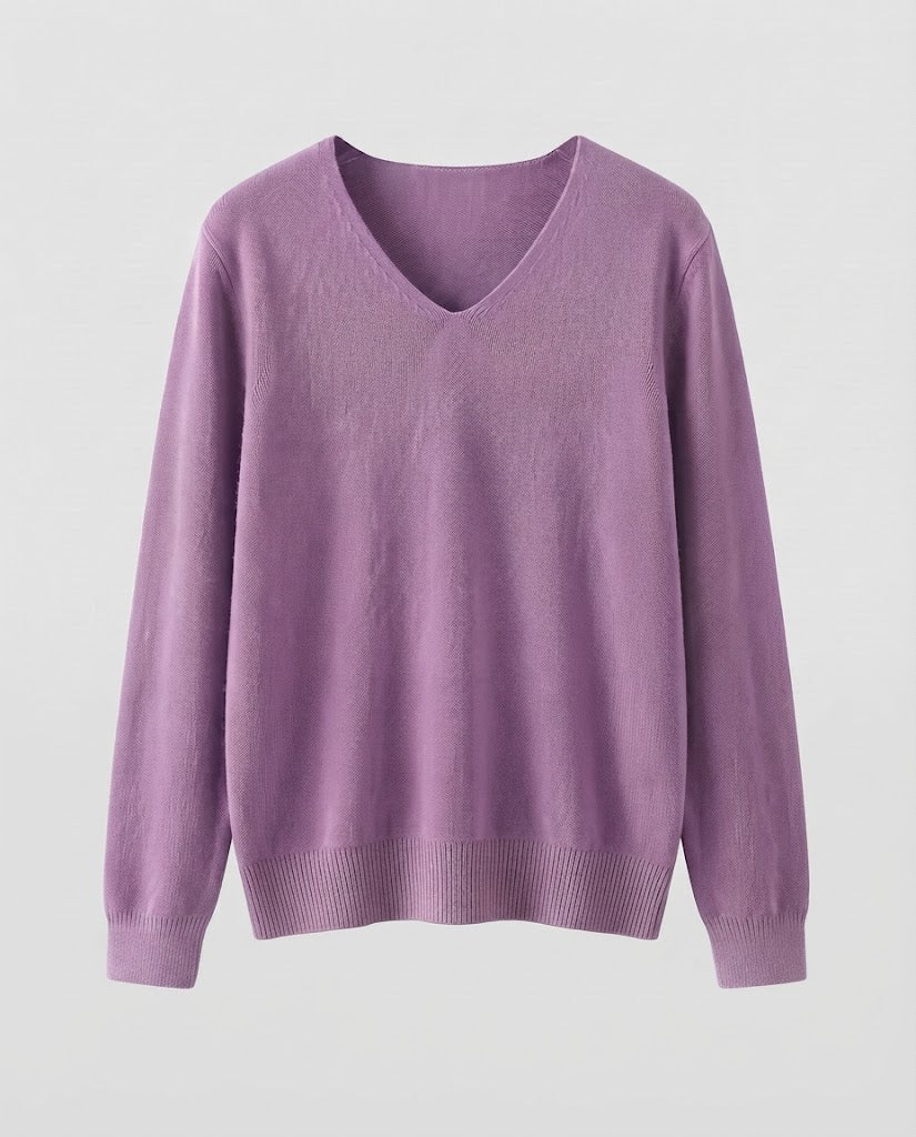 Damen Feinstrick-V-Ausschnitt-Pullover aus kuscheligem Angora-Mix Shop Nory