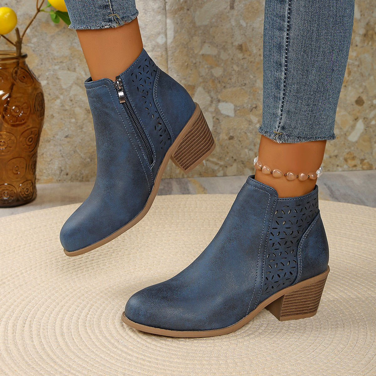 Damen-Stiefeletten aus Leder, orthopädisch & komfortabel