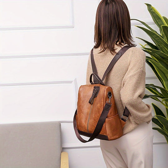DiShop Norystahlsicherer Damen Rucksack Vegan | Anti-DiShop Norystahl City-Backpack