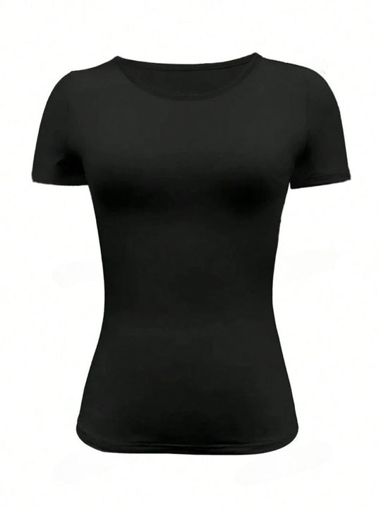 Rundhalsausschnitt Kurzarm T-Shirt