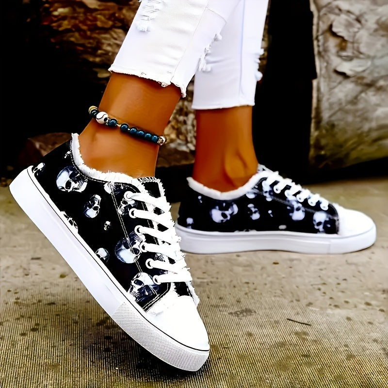 Turnschuhe Mit Totenkopfdruck Luna
