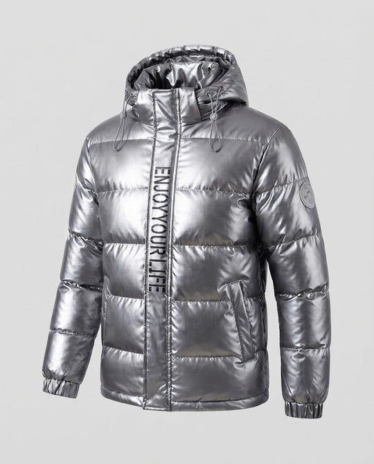Herren Hochglänzende Steppjacke Shop Nory