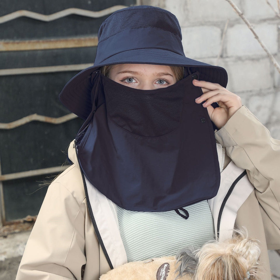 Shopnory | Vollabdeckung Gesicht Sonnenschutz Maske im Freien UV Eimer Hut