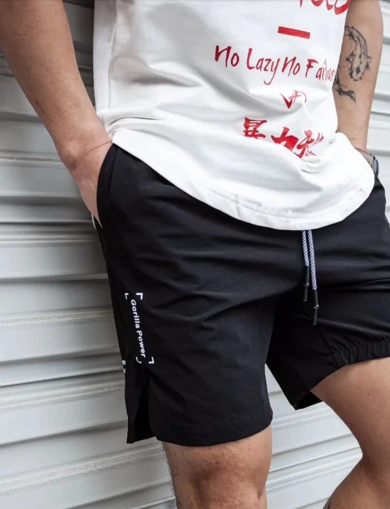 Atmungsaktive, Einfarbige Badeshorts für Männer mit Kordel