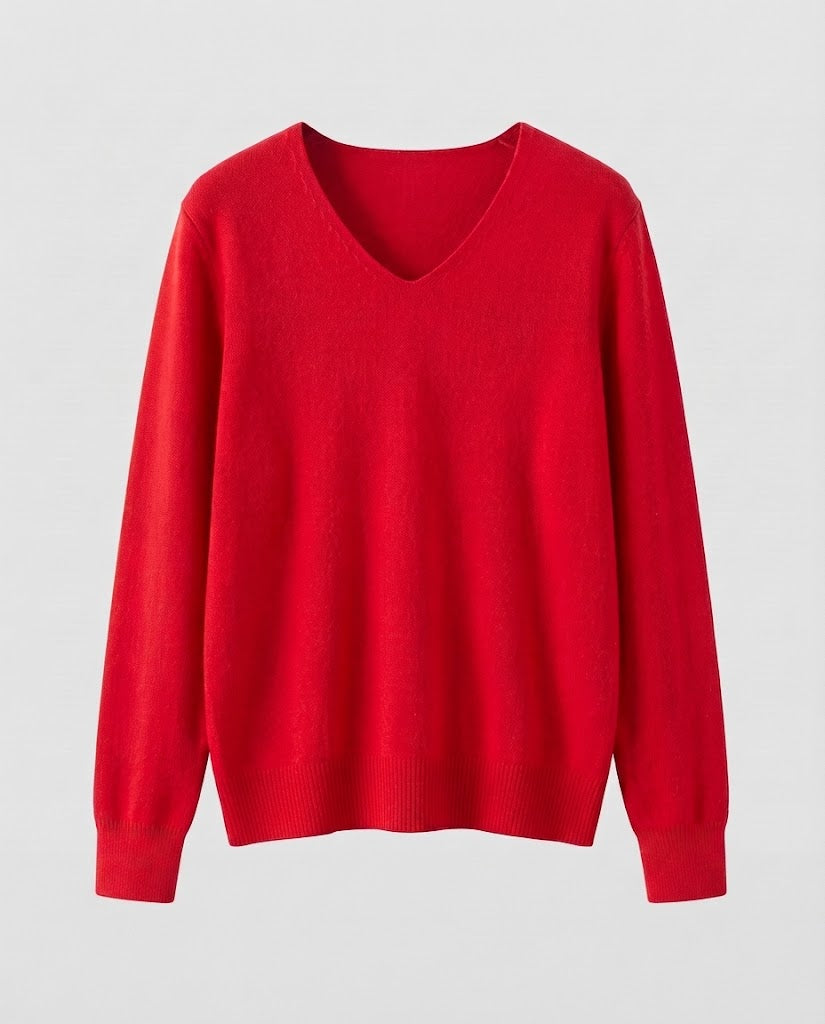 Damen Feinstrick-V-Ausschnitt-Pullover aus kuscheligem Angora-Mix Shop Nory