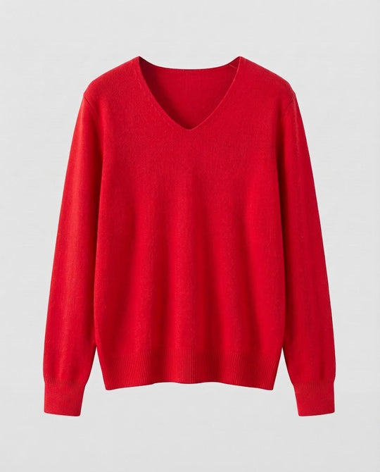 Damen Feinstrick-V-Ausschnitt-Pullover aus kuscheligem Angora-Mix Shop Nory