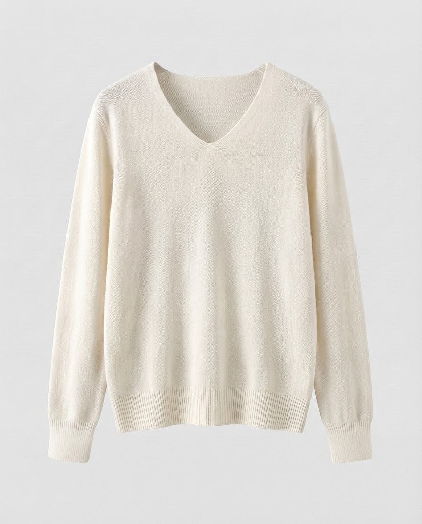 Damen Feinstrick-V-Ausschnitt-Pullover aus kuscheligem Angora-Mix Shop Nory