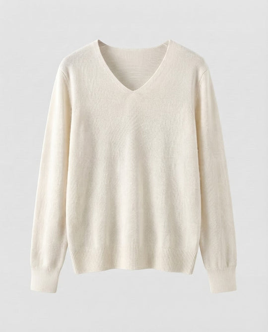 Damen Feinstrick-V-Ausschnitt-Pullover aus kuscheligem Angora-Mix Shop Nory