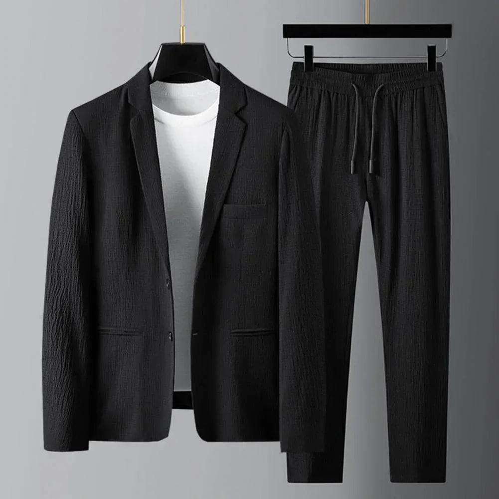 Blazer und Kordelzughosen Set für Herren