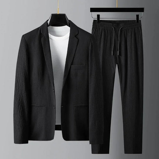 Blazer und Kordelzughosen Set für Herren