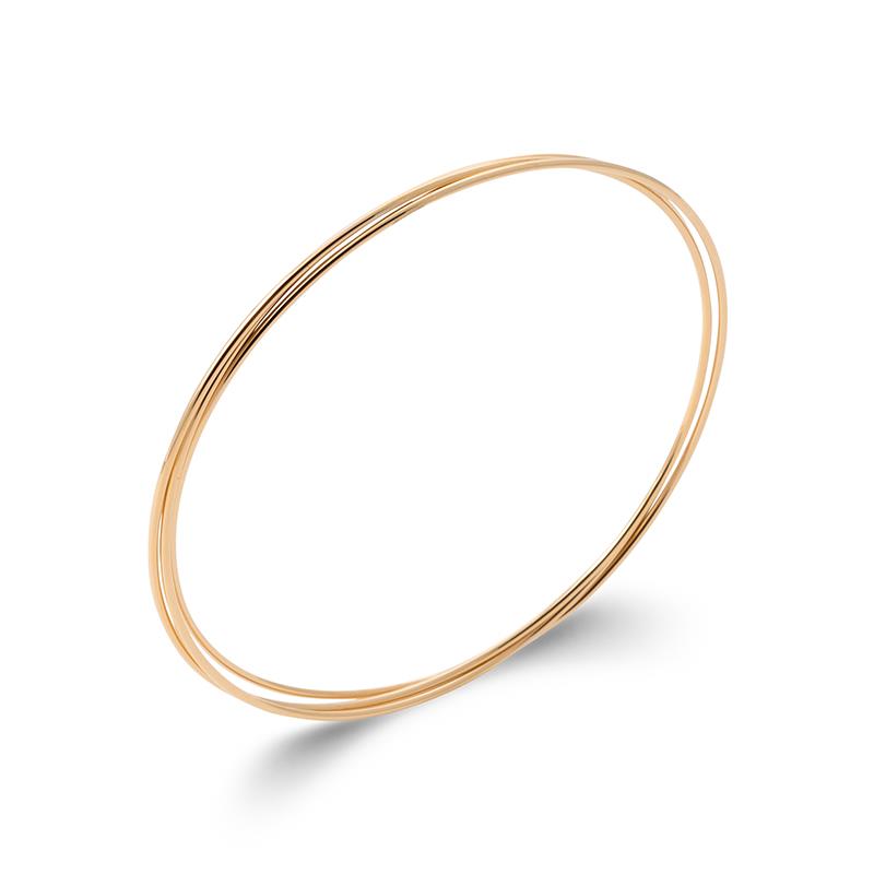 Drei ineinandergreifende vergoldete Armreifen – Eleganz im minimalistischen Design | Shop Nory