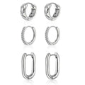 3 Paar Verdrehte Chunky Creolen | Shop Nory