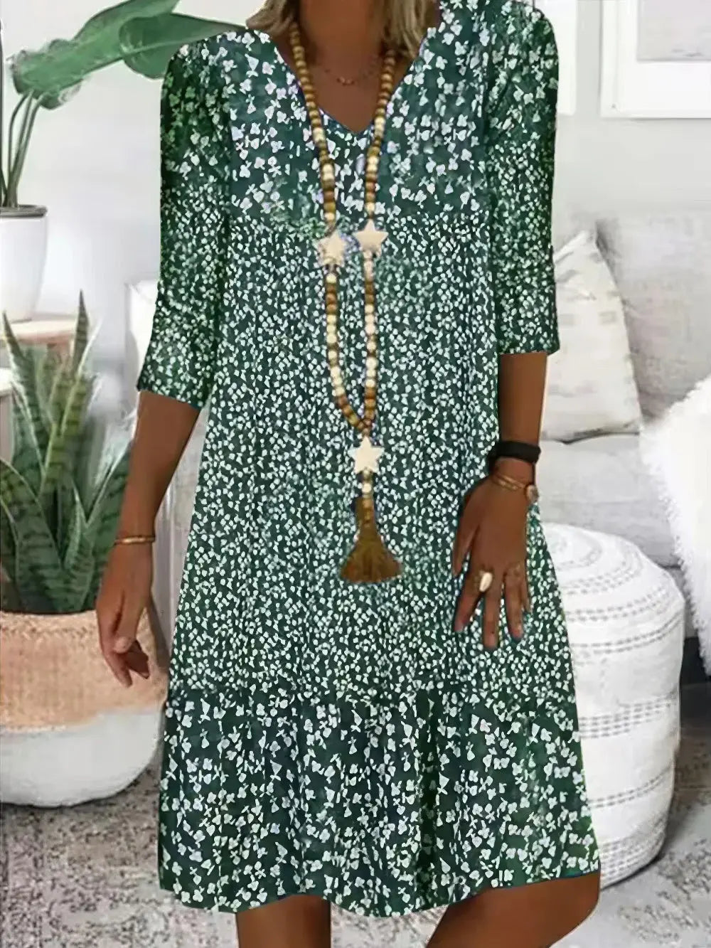 Damen Sommerkleid mit Blumenmuster