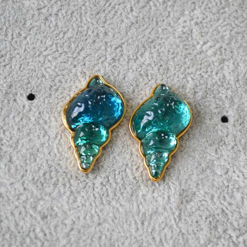 Meerblaue Muschel Ohrringe – Marina | Shop Nory