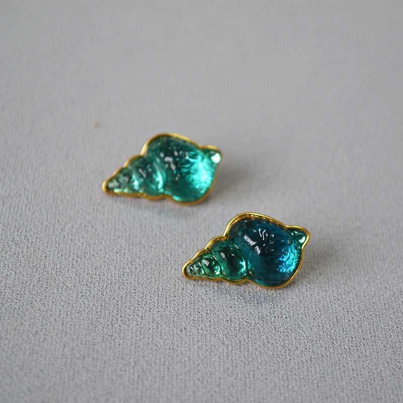 Meerblaue Muschel Ohrringe – Marina | Shop Nory
