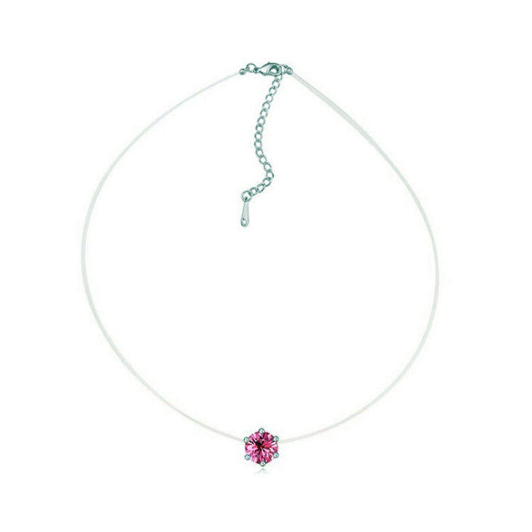 Damen Halskette mit funkelndem Kristallanhänger Shop Nory