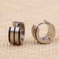Damen Edelstahl-Ohrstecker mit modernem Rippendesign Shop Nory