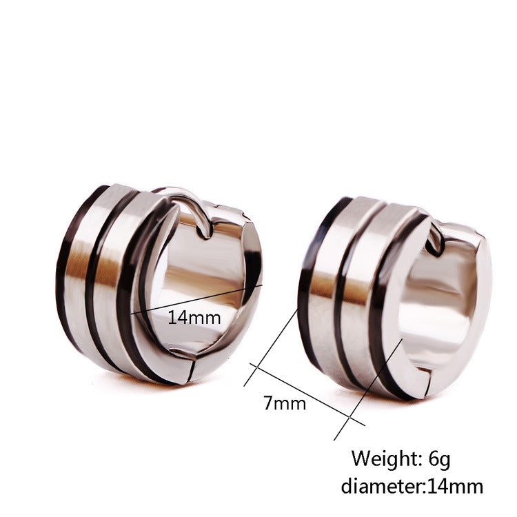 Damen Edelstahl-Ohrstecker mit modernem Rippendesign Shop Nory
