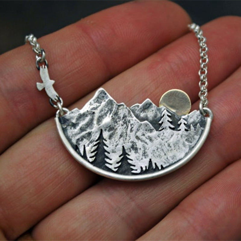 Ethno-Halskette Mit Sonnenaufgang-Anhänger | Shop Nory