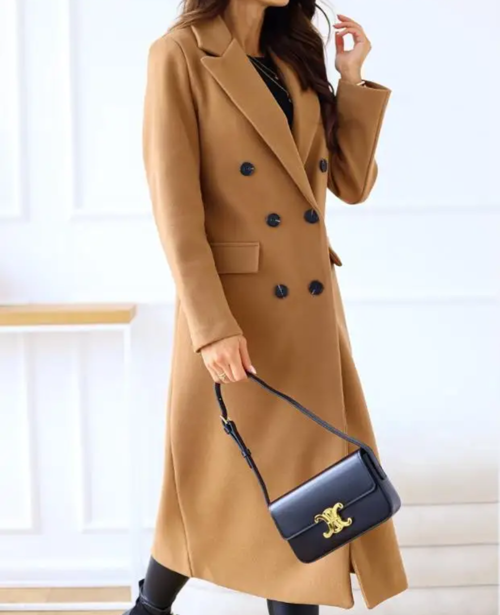 Lange Elegante Taillierte Trenchcoat Für Damen | Perfekt Für Herbst Und Winter