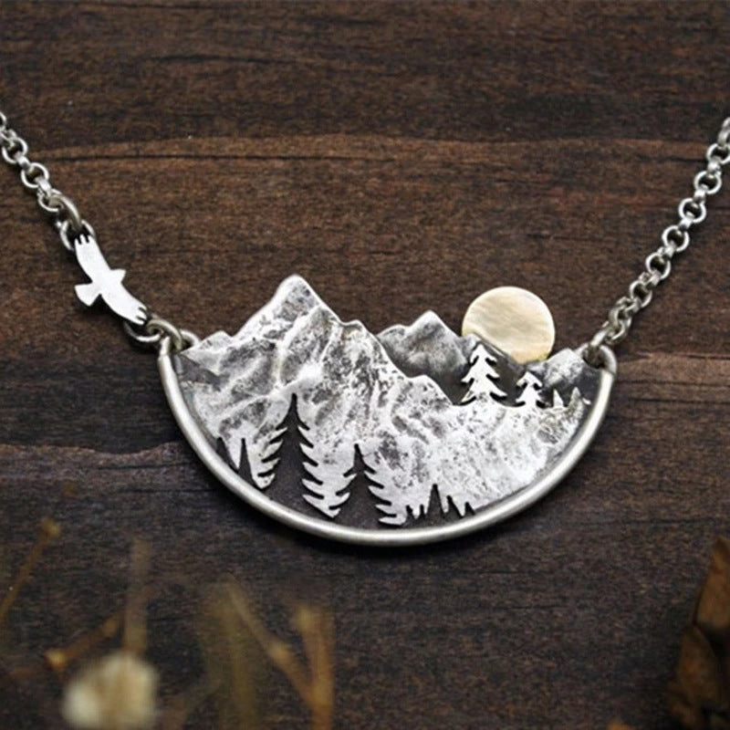 Ethno-Halskette Mit Sonnenaufgang-Anhänger | Shop Nory