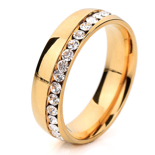 Damen Ring mit funkelndem Zirkonia-Besatz und elegantem Polierfinish Shop Nory