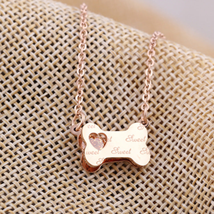 Damen Halskette mit herzförmigem Hundemotiv und personalisierbarem Anhänger Shop Nory