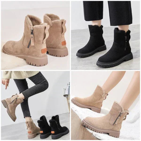 ShopNory | Damen Gefütterte Winter-Stiefeletten mit Reißverschluss