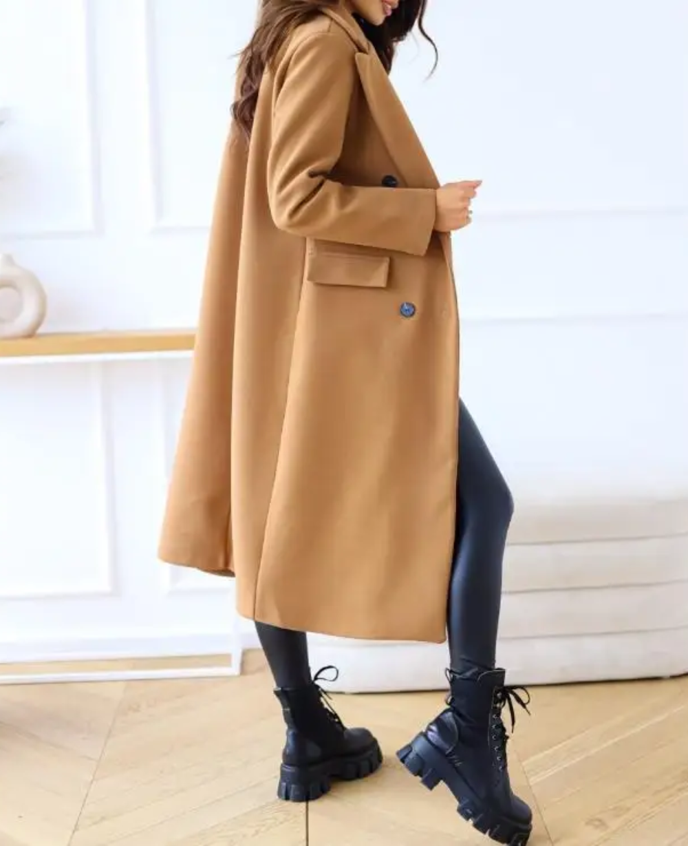 Lange Elegante Taillierte Trenchcoat Für Damen | Perfekt Für Herbst Und Winter