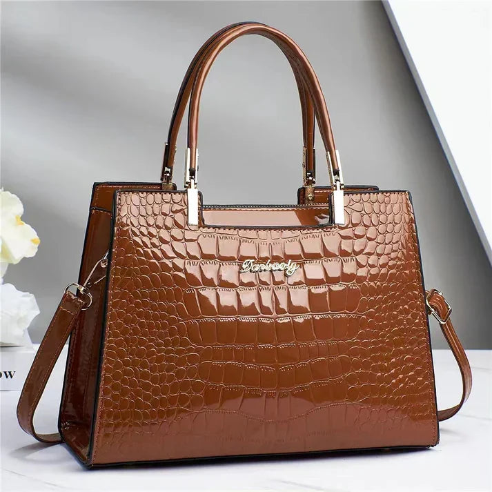 Frauen glänzende handtasche