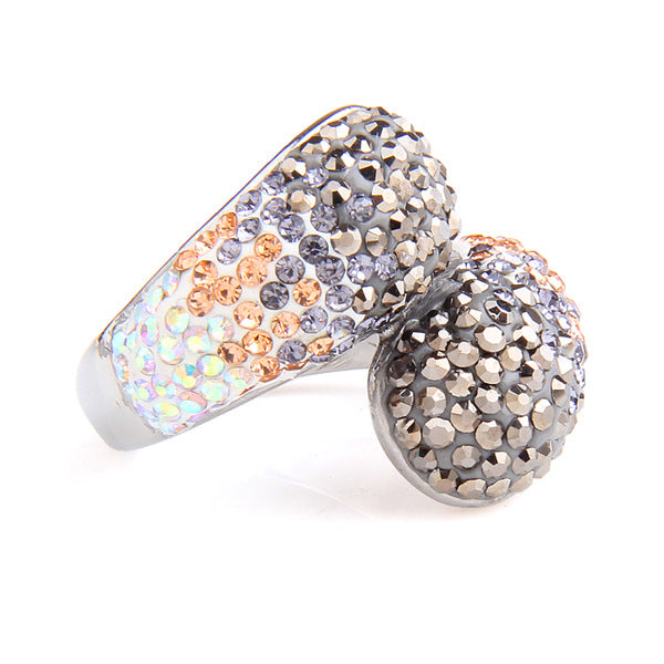 Damen Ring mit elegantem Crystal-Design Shop Nory
