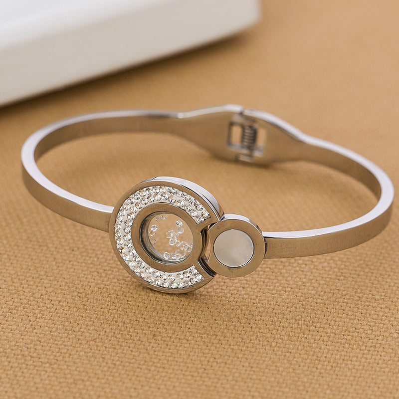 Damen Armreif mit funkelndem Kristall- und eleganten Perlenakzenten Shop Nory
