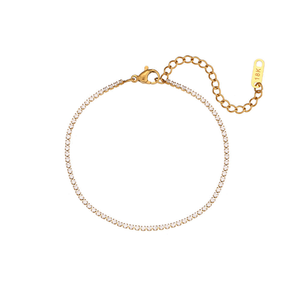 Halskette "Belle" in Edelstahl mit Zirkoniasteinen | Shop Nory