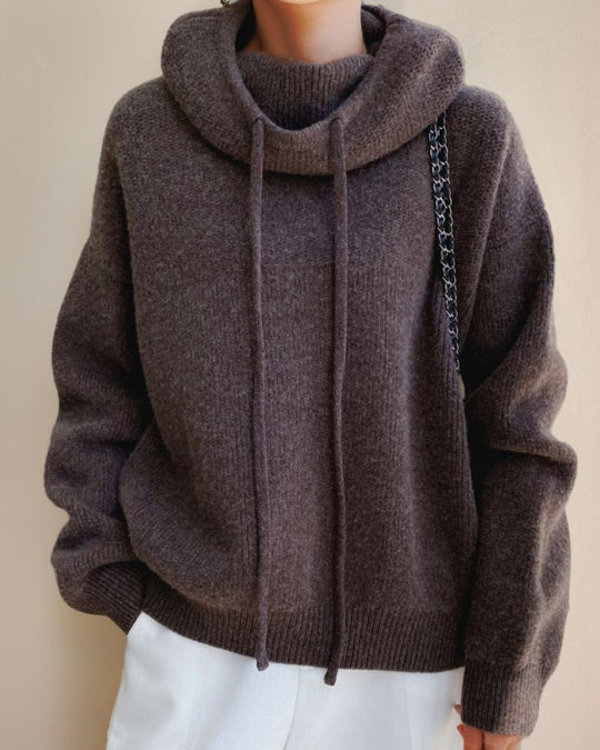 Merino Wol Trollenhals-Pullover